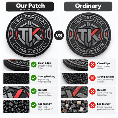 Custom 3D PVC Velcro Patches with Raised Logo for Backpacks Bags and Gear