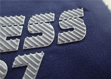 Raised Twill Flash Silver Surface Heat Transfer Logo Three Dimensional Effect