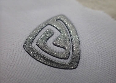 Decorative Customized Heat Transfer Tags With Mental Flash Powder