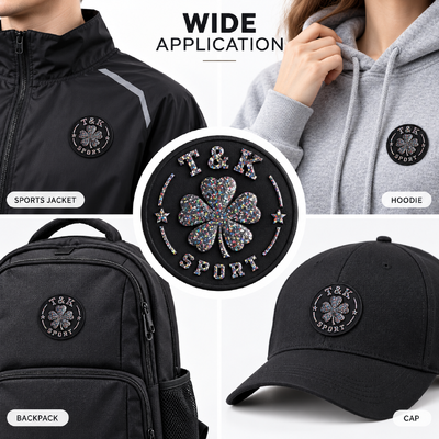 Custom Speckled PVC Logo Patches with Raised Design for Apparel Brands