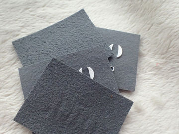 Soft Imported Senior Grey Suede Rubber Logo Patches ， With Custom Micro Injection Logo