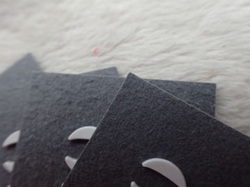 Soft Imported Senior Grey Suede Rubber Logo Patches ， With Custom Micro Injection Logo