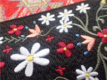 Self - Adhesive Custom Clothing Patches Colored Silk Embroidery Pattern