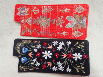 Self - Adhesive Custom Clothing Patches Colored Silk Embroidery Pattern