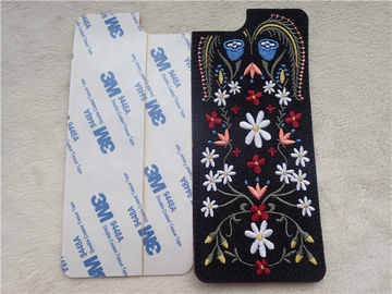 Self - Adhesive Custom Clothing Patches Colored Silk Embroidery Pattern