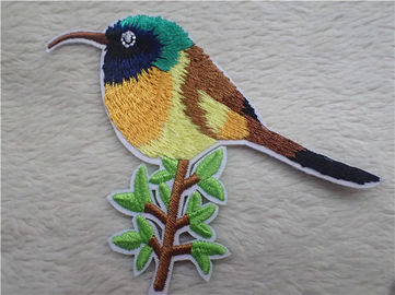 Cute Animal Figure Colorful Silk Embroidered Patches Melt - Adhesive On Backing