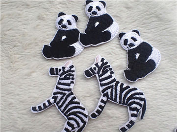 Cute Animal Figure Colorful Silk Embroidered Patches Melt - Adhesive On Backing