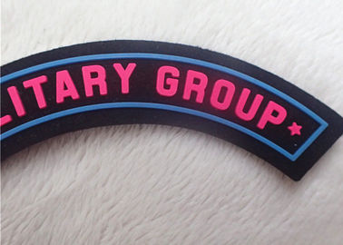 Shoes Or Bags Rubber Logo Patches , 3D Embossed Badge Silicone Patches