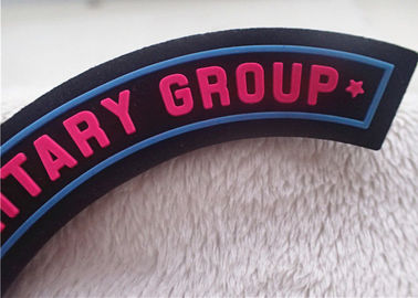 Shoes Or Bags Rubber Logo Patches , 3D Embossed Badge Silicone Patches