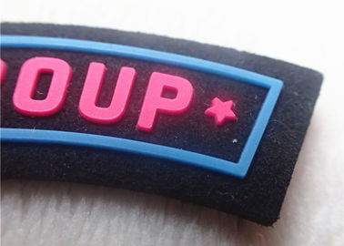 Shoes Or Bags Rubber Logo Patches , 3D Embossed Badge Silicone Patches
