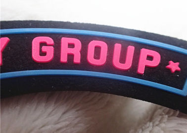 Shoes Or Bags Rubber Logo Patches , 3D Embossed Badge Silicone Patches