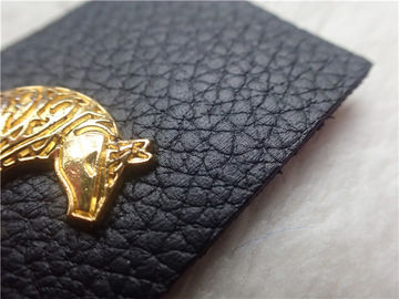 Customized Fashion Embossed Leather Patches For Bags , Garment