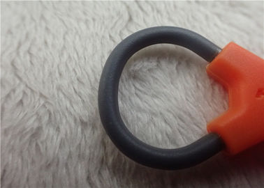 Debossed Logo Irregular Shape Rope Rubber Zipper Puller For Mountain Climbing Bags