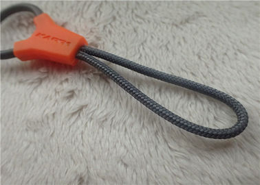 Debossed Logo Irregular Shape Rope Rubber Zipper Puller For Mountain Climbing Bags