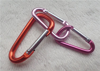 Small Personalized Promotional Gifts Carabiner Multiple Colors D - Shaped Mountaineering Buckle Metal Key Holder