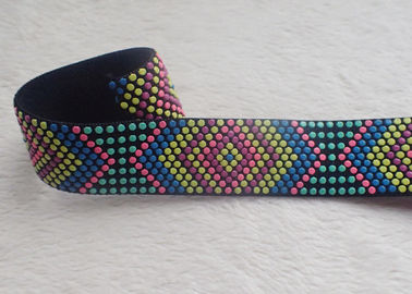 Customized Silicone Dots Jacquard Elastic Band Colorful Printed OEKO SGS BV