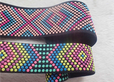 Customized Silicone Dots Jacquard Elastic Band Colorful Printed OEKO SGS BV