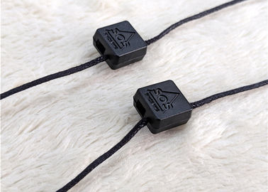 Custom Brand Logo Nylon Hang Seal Plastic String Tag For Clothing / Shoes