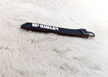 Nickel - Free Bag Accessory Rubber Zipper Puller Embossed Silicone Logo