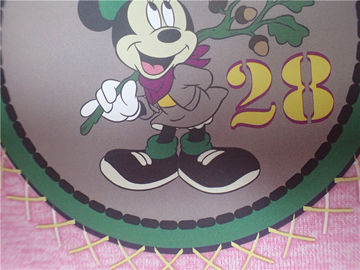 Cartoon Pattern Heat Transfer Clothing Labels , Custom Screen Printing Patches