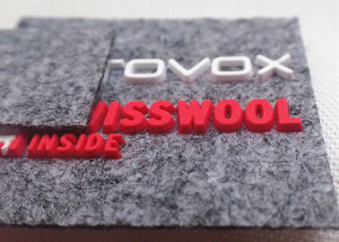 Custom Felt Fabric Patches Silicone Logo For Hats / Bags / Clothes OEKO SGS BV
