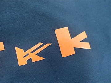Custom Shiny Orange TPU Iron On Clothing Patches , Heat Transfer Shoe Label