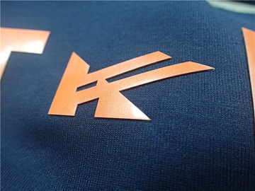 Custom Shiny Orange TPU Iron On Clothing Patches , Heat Transfer Shoe Label