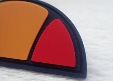 Multiple Color Semicircle Rubber Logo Patches For Bag Decoration