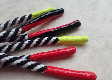 Double Color Polyester Non Elastic Cord With Shiny Silicone Endings For Jacket
