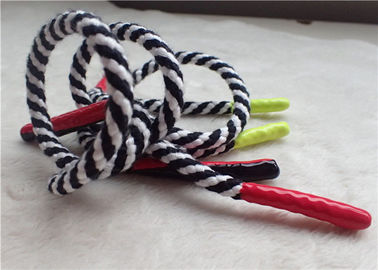 Double Color Polyester Non Elastic Cord With Shiny Silicone Endings For Jacket