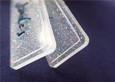 Personalized Fully Transparent PVC Badge With Colorful Powder For Garment