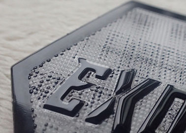TPU Embossed Logo Self Adhesive Patches For Clothes / Bags / Hats