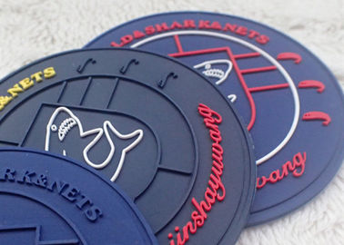 Embossed 3 Dimensional Rubber Logo Patches For Shoes / Suitcase OEKO SGS BV