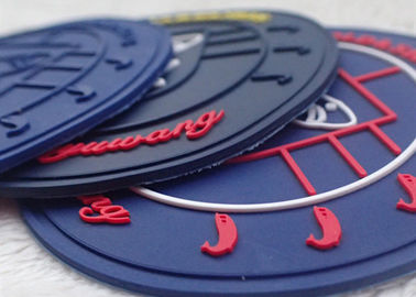 Embossed 3 Dimensional Rubber Logo Patches For Shoes / Suitcase OEKO SGS BV