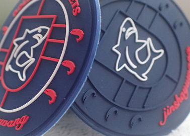 Embossed 3 Dimensional Rubber Logo Patches For Shoes / Suitcase OEKO SGS BV