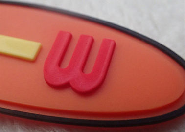 Non - Toxic Oval Creative Rubber Logo Patches For Garments / Children Bags