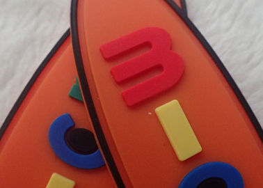 Non - Toxic Oval Creative Rubber Logo Patches For Garments / Children Bags