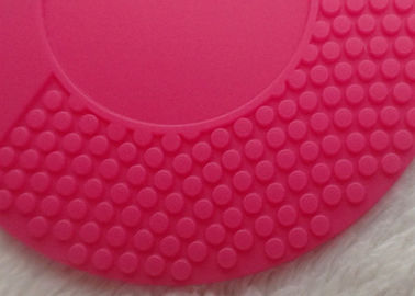 Rose Red Soft PVC Patches For Face Washing Instrument / Soft Silicone Patch