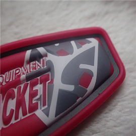 Size 77*27mm Bright - Colored Pink PVC Patches For Luggage Or Jacket