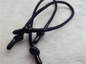 Single Color Non Elastic Cord tape With Shinny Silicone Edings For Bag Puller
