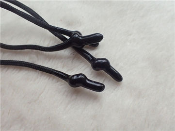 Single Color Non Elastic Cord tape With Shinny Silicone Edings For Bag Puller