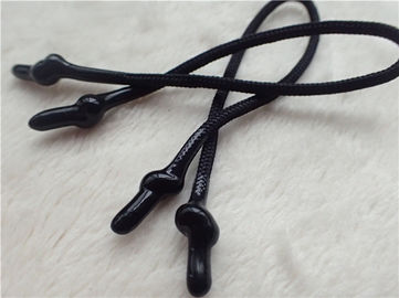 Single Color Non Elastic Cord tape With Shinny Silicone Edings For Bag Puller