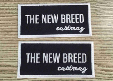 Stick - On Custom Embroidered Patches And Badges Self Adhesive Label For Bag / Shoes