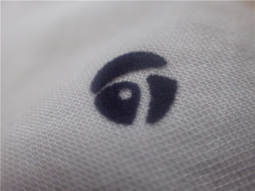 Short Plush Monochrome Flocking Heat Transfer Logo For Clothing Bright Blue Color