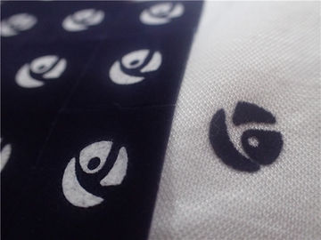 Short Plush Monochrome Flocking Heat Transfer Logo For Clothing Bright Blue Color