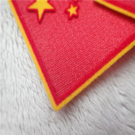 Smooth Garment Patches Sacred National Flag Reb Bottom Yellow Stars Plush Chromatically Tatami Flocking