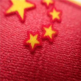 Smooth Garment Patches Sacred National Flag Reb Bottom Yellow Stars Plush Chromatically Tatami Flocking