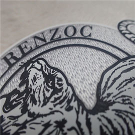 OEKO Custom Clothing Patches Irregular Shape Tiger Logo Silicon Heat Transfer Tatami Flocking