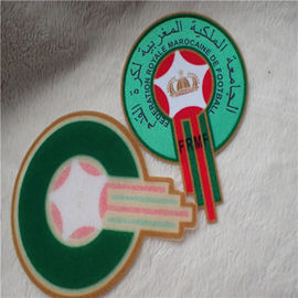 Exquisite Heat Transfer Flocking Sewing Patches On Clothes Club Logo Multi - Color