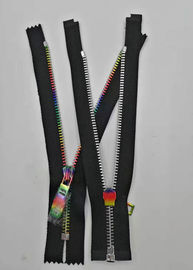 Open End 5# Plating Colorful Brass Metal Teeth Zipper For Shoes / Jacket / Jeans